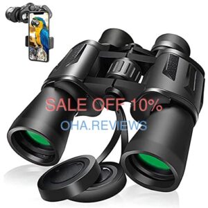 Rikeeyir High Definition 10x50 Binoculars - HD Optics for Bird Watching