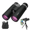 Cosmothy HORIZON - 12x42 Flagship ED Binoculars for Adults with Phone Adapter: High Power